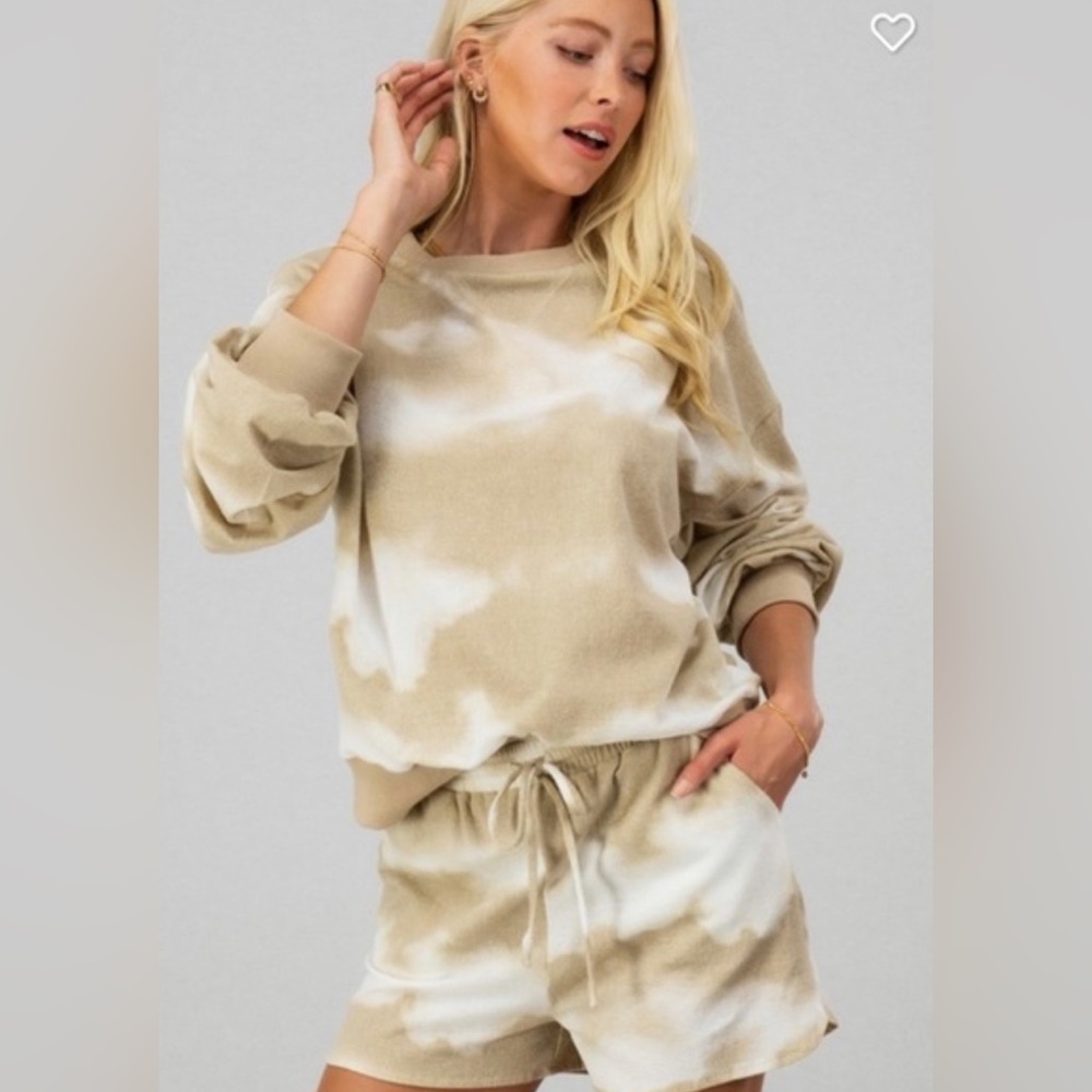 Tan Tie Dye Lounge Set